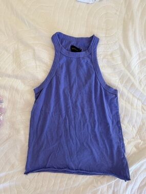 WSLY bandier High-Neck Purple Tank Top